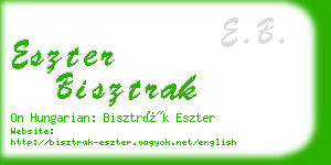 eszter bisztrak business card